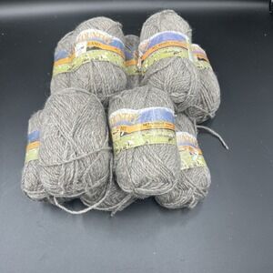 Vintage Hi-Country Pure Icelandic Wool Yarn Gray Lot of 10 Balls 1120 Yards